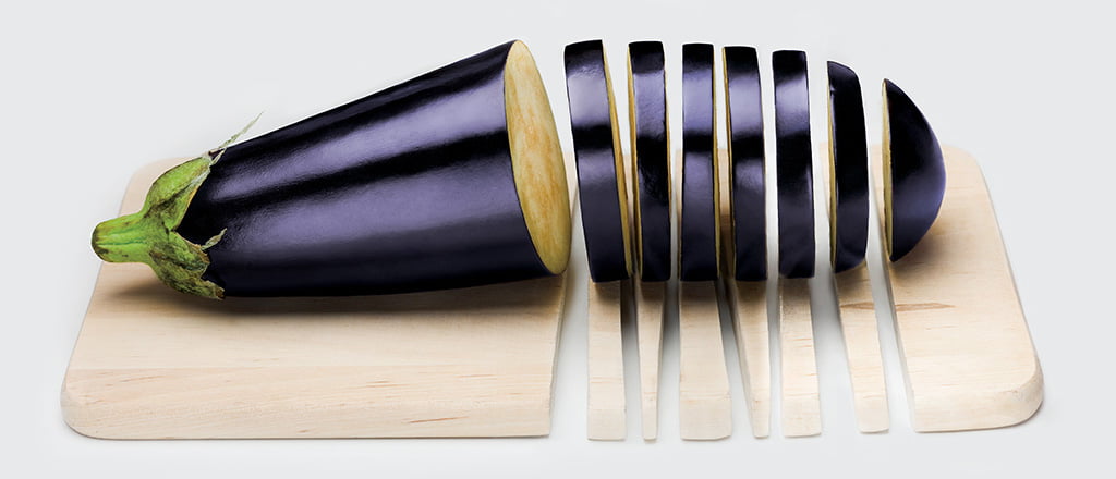 Reduza a gordura a pó com a farinha de beringela