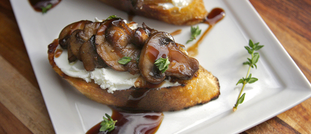 Bruschetta de cogumelos