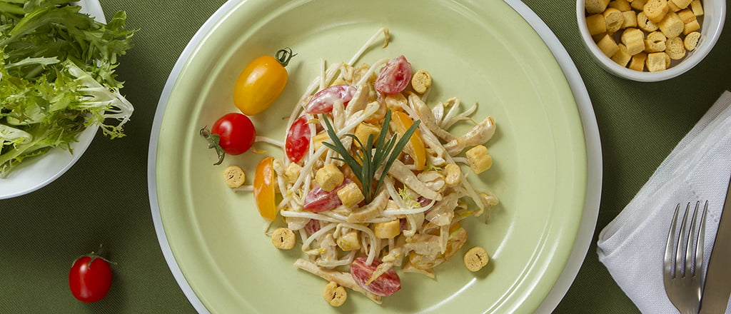 salada para dieta à noite