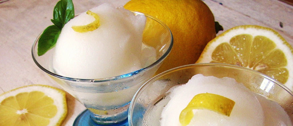 Sorbet sinfonia de citrinos e hortelã