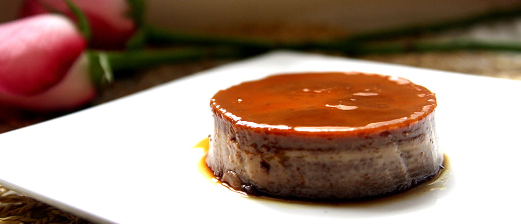 Flan de chocolate light