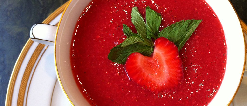 sopa de morango