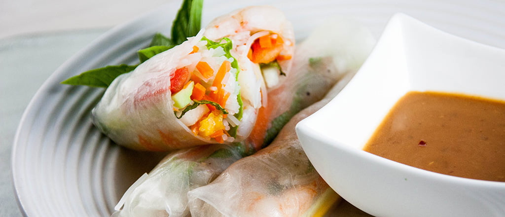 Rolinho primavera refrescante