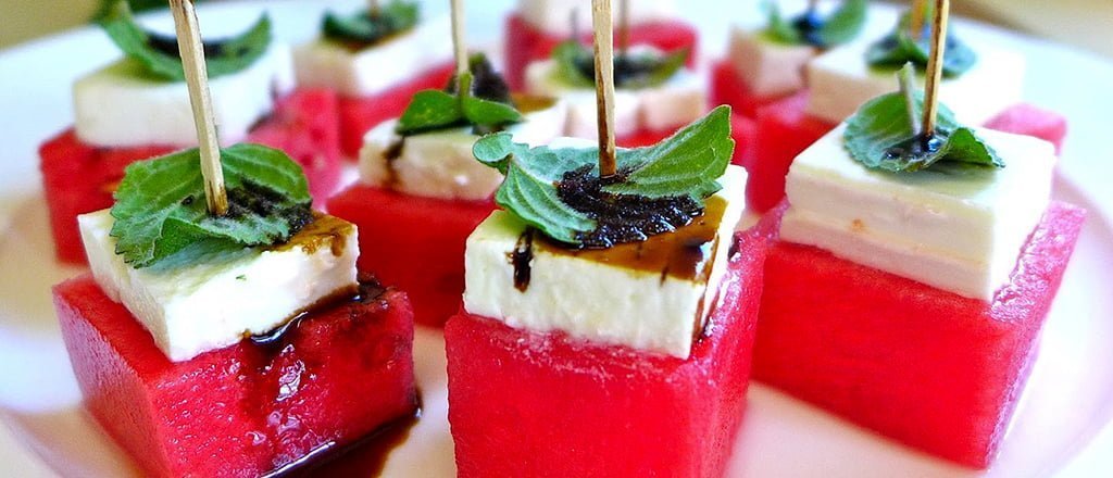 Petisco light de melancia