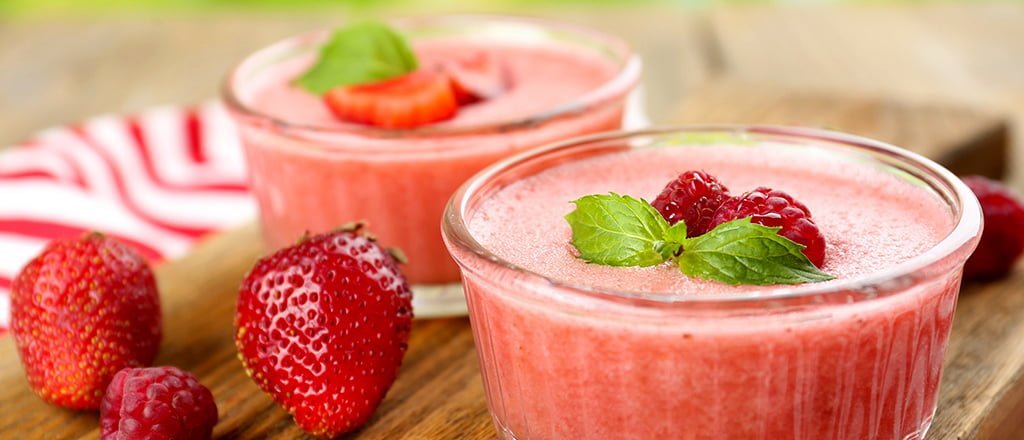 Mousse light de morango