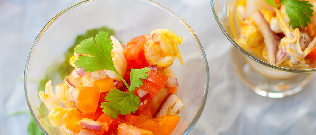 Ceviche de camarão