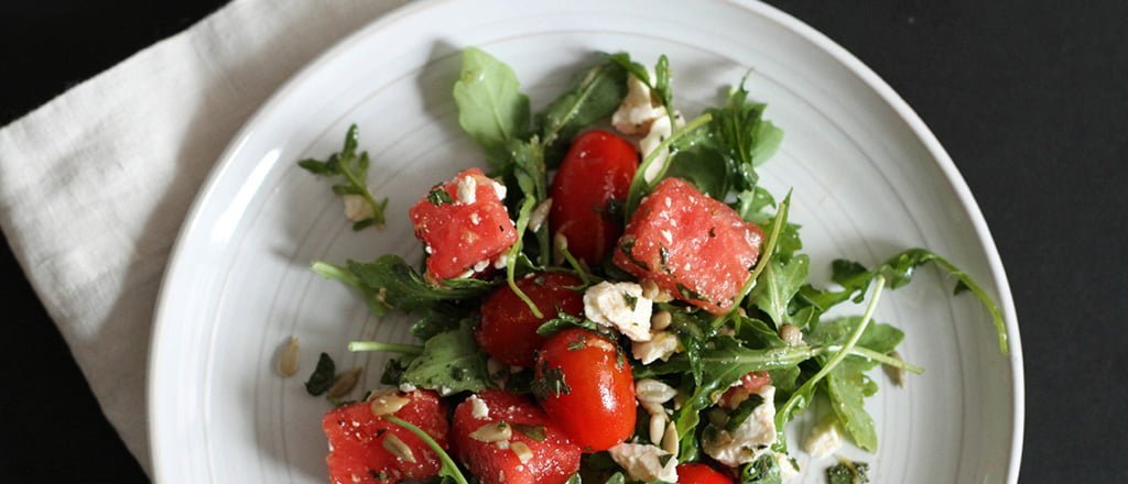 Salada de melancia com tomate