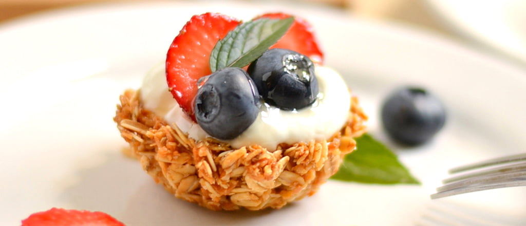 Torta de granola e iogurte