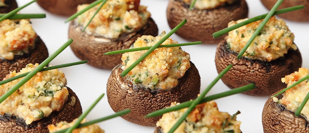 Cogumelos recheados