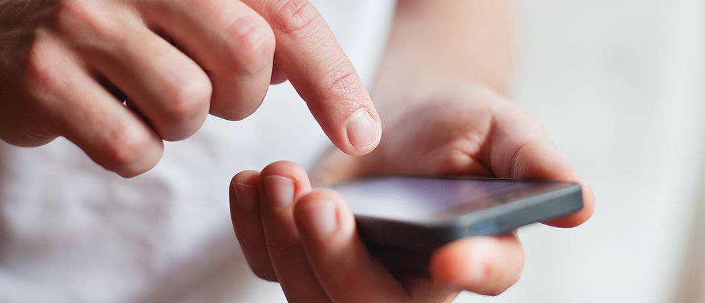 Smarphone no modo inteligente