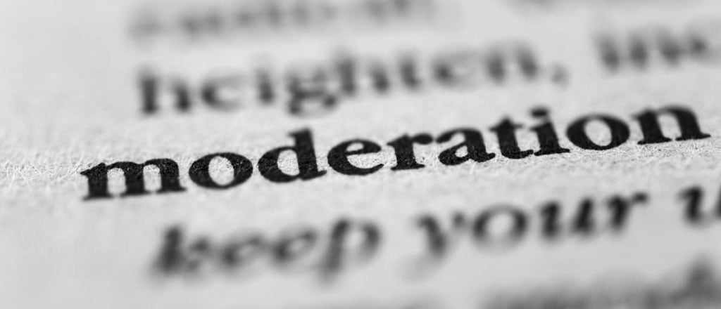 A moderação não funciona