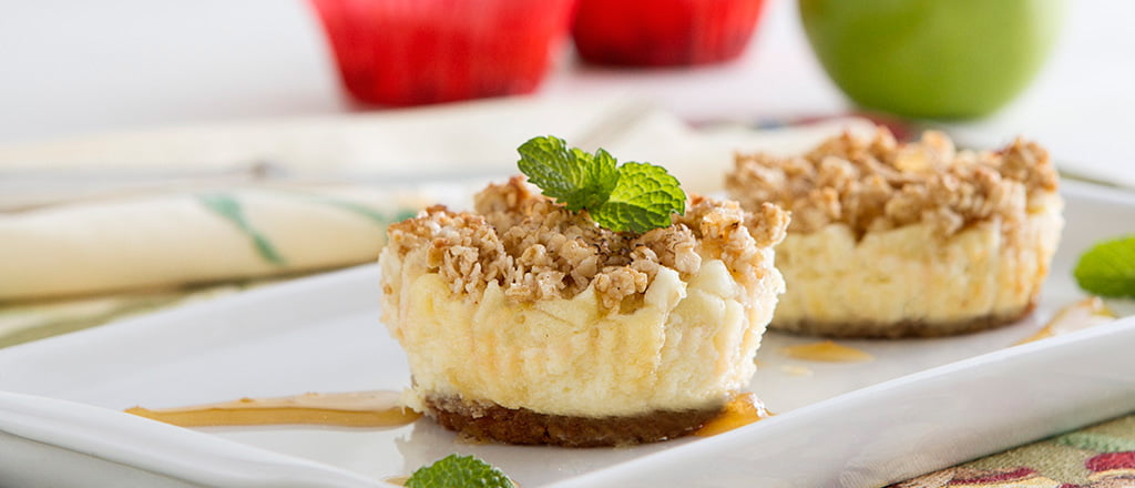 Cheesecake light de maçã