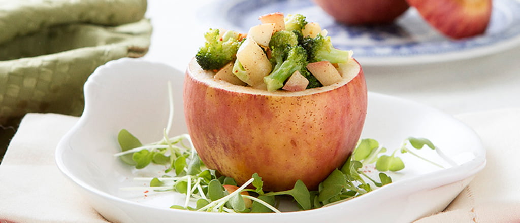 Salada de maçã com brócolis
