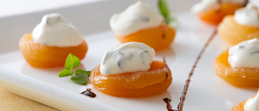 Canapés de damasco