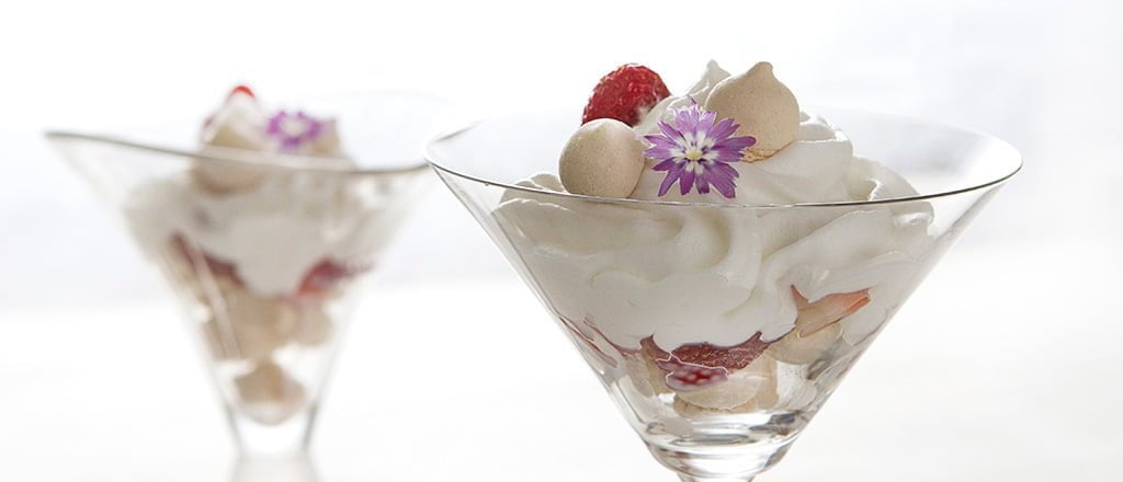 Merengue light de morango